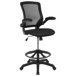 Flash Furniture Mid-Back Mesh Ergonomic Drafting Chair with Flip-Up Arms -Flash Furniture Sale Store GUEST 78a3c1d6 2f7f 46fd aa04 bb5ceec28a0e