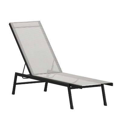 Flash Furniture Brazos All-Weather Adjustable 5-Position Outdoor Chaise Lounge 12 Flash Furniture Brazos All-Weather Adjustable 5-Position Outdoor Chaise Lounge - Image 12