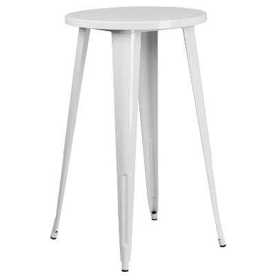 Flash Furniture Commercial Grade 24" Round Metal Indoor-Outdoor Bar Table 3 Flash Furniture Commercial Grade 24" Round Metal Indoor-Outdoor Bar Table - Image 3