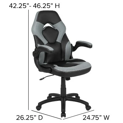Flash Furniture X10 Ergonomic Racing Style Gaming Chair with Flip-Up Arms 5 Flash Furniture X10 Ergonomic Racing Style Gaming Chair with Flip-Up Arms - Image 5