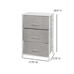 Flash Furniture 3 Drawer Wood Top Vertical Storage Dresser with Fabric Drawers -Flash Furniture Sale Store GUEST 7da1be50 06d9 4456 851e 8ea5ec255a91