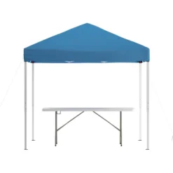 Flash Furniture 8'x8' Pop Up Event Canopy Tent with 6-Foot Bi-Fold Folding Table Bundle -Flash Furniture Sale Store GUEST 7db3b6d0 8405 4f47 bd19 0582b8404783