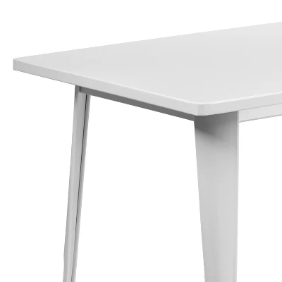 Flash Furniture Commercial Grade 31.5" x 63" Metal Indoor-Outdoor Cafe Table 3 Flash Furniture Commercial Grade 31.5" x 63" Metal Indoor-Outdoor Cafe Table - Image 3