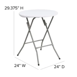 Flash Furniture 2-Foot Round Granite White Plastic Folding Table -Flash Furniture Sale Store GUEST 7f011ec1 c663 4534 8446 fde29fd6fb5c