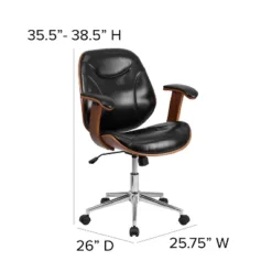 Flash Furniture Tansia Mid-Back LeatherSoft Executive Ergonomic Wood Swivel Office Chair 11 Flash Furniture Tansia Mid-Back LeatherSoft Executive Ergonomic Wood Swivel Office Chair -Flash Furniture Sale Store GUEST 7f70b893 973f 4b69 8944 1b470aa1681d