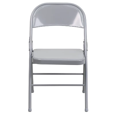 Flash Furniture HERCULES Series Triple Braced Metal Folding Chairs, Set of 2 6 Flash Furniture HERCULES Series Triple Braced Metal Folding Chairs, Set of 2 - Image 6