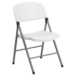 Flash Furniture HERCULES Series White Plastic Folding Chairs with Gray Frame, Set of 2 -Flash Furniture Sale Store GUEST 806d7c5a 1b8b 419a 8bf5 91abe3351d86