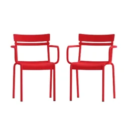 Flash Furniture Nash Commercial Grade Steel Indoor-Outdoor Stackable Chair with Arms - Set of 2 -Flash Furniture Sale Store GUEST 8110aaa7 97cb 4ade 8936 f37f2a9b9c0b