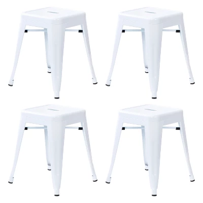 Flash Furniture 18" Backless Metal Indoor Dining Stools - Set of 4 13 Flash Furniture 18" Backless Metal Indoor Dining Stools - Set of 4 - Image 13