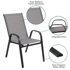 Flash Furniture 5 Piece Outdoor Patio Dining Set - Tempered Glass Table & 4 Chairs -Flash Furniture Sale Store GUEST 8250d75c e180 4966 8edf 3c382d1f38d2