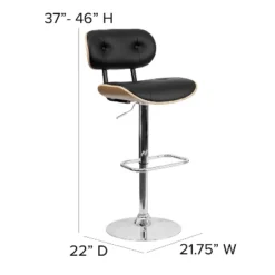 Flash Furniture Bentwood Adjustable Height Barstool with Button Tufted Vinyl -Flash Furniture Sale Store GUEST 82618ebd c2ee 40c3 82db ce4f983392cb
