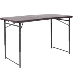 Flash Furniture 4-Foot Adjustable Bi-Fold Folding Table - Dark Gray -Flash Furniture Sale Store GUEST 838a87a5 de88 49f6 ab03 6a29a6ef5324