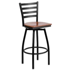 Flash Furniture Black Metal Swivel Barstool with Ladder Back & Padded Seat -Flash Furniture Sale Store GUEST 87916979 b85f 4909 b088 b0a1e8e3f290