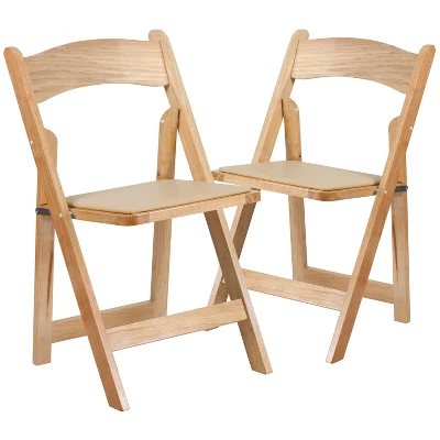 Flash Furniture HERCULES Series Wood Folding Chairs with Vinyl Padded Seat (Set of 2) 14 Flash Furniture HERCULES Series Wood Folding Chairs with Vinyl Padded Seat (Set of 2) - Image 14