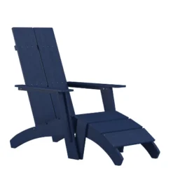 Flash Furniture Sawyer Modern All-Weather Poly Resin Adirondack Chair with Ottoman -Flash Furniture Sale Store GUEST 888e8cba 4e97 4c74 95cb cb7189573e4d
