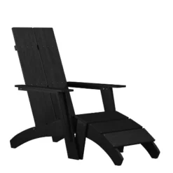 Flash Furniture Sawyer Modern All-Weather Poly Resin Adirondack Chair with Ottoman -Flash Furniture Sale Store GUEST 89279347 fa59 4a6a 9010 87576319a3b4
