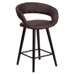Flash Furniture Brynn Series 24" Contemporary Counter Stool with Cappuccino Wood Frame -Flash Furniture Sale Store GUEST 8b2b468f 8f16 4a25 aa04 8f1514b1c6ea