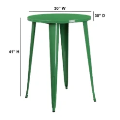 Flash Furniture Commercial Grade 30" Round Metal Bar Height Table