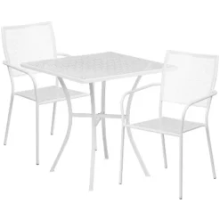 Flash Furniture Oia Commercial Grade 28" Square Steel Indoor-Outdoor Patio Set with 2 Chairs -Flash Furniture Sale Store GUEST 8d641157 0c34 4d0b 96da c877c73fb482
