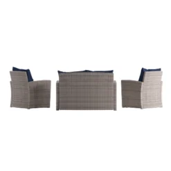 Flash Furniture Aransas Series 4 Piece Outdoor Rattan Patio Seating Set -Flash Furniture Sale Store GUEST 8dcbdbf7 acb4 488c ae1f 86e8e152919f