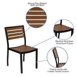 Flash Furniture Lark 3-Piece Outdoor Patio Bistro Set with Faux Teak Poly Slats 15 Flash Furniture Lark 3-Piece Outdoor Patio Bistro Set with Faux Teak Poly Slats -Flash Furniture Sale Store GUEST 8dd193ca 1dd2 46c2 8007 920dbe22b584