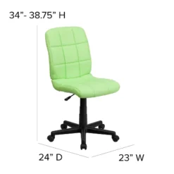 Flash Furniture Mid-Back Quilted Vinyl Swivel Task Office Chair -Flash Furniture Sale Store GUEST 8eb8bab5 5291 4419 9c93 b0c27932b2cf