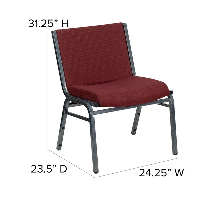 Flash Furniture HERCULES Series Big & Tall 1000 Lb. Rated Fabric Stack Chair 2 Flash Furniture HERCULES Series Big & Tall 1000 Lb. Rated Fabric Stack Chair - Image 2