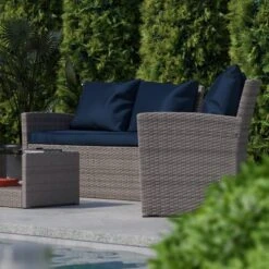 Flash Furniture Aransas Series 4 Piece Outdoor Rattan Patio Seating Set -Flash Furniture Sale Store GUEST 8f0ea899 0363 4dd7 b8c5 9189127589d0