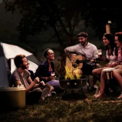 Flash Furniture 29" Round Wood Burning Fire Pit with Moon & Star Cutouts