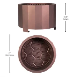 Flash Furniture Titus Commercial Grade 27-Inch Smokeless Outdoor Fire Pit with Waterproof Cover -Flash Furniture Sale Store GUEST 9079f828 1ecc 42e0 8c31 343beefa2524