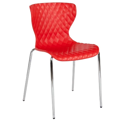 Flash Furniture Lowell Contemporary Diamond Quilted Plastic Stack Chair 12 Flash Furniture Lowell Contemporary Diamond Quilted Plastic Stack Chair - Image 12