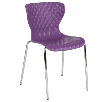 Flash Furniture Lowell Contemporary Diamond Quilted Plastic Stack Chair 14 Flash Furniture Lowell Contemporary Diamond Quilted Plastic Stack Chair - Image 14