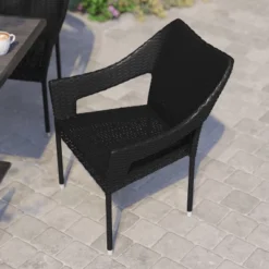 Flash Furniture Ethan Commercial Grade Stacking PE Rattan Wicker Patio Chair -Flash Furniture Sale Store GUEST 92cfef0f 99c2 40d9 a379 c14d6f42db7f