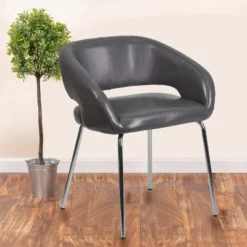 Flash Furniture Fusion Series Contemporary LeatherSoft Side Reception Chair