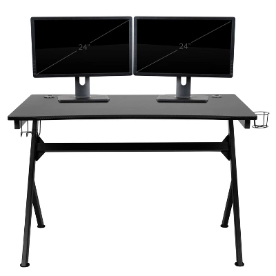 Flash Furniture 45.25" x 29" Gaming Desk with Carbon Fiber Top & Headphone Hook 8 Flash Furniture 45.25" x 29" Gaming Desk with Carbon Fiber Top & Headphone Hook - Image 8