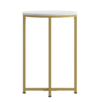 Flash Furniture Hampstead Collection Round Modern End Table with Crisscross Frame 10 Flash Furniture Hampstead Collection Round Modern End Table with Crisscross Frame - Image 10