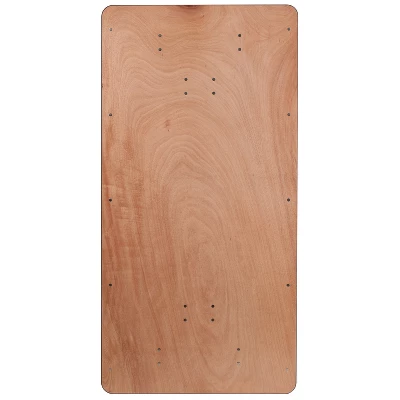 Flash Furniture 6-Foot Rectangular Wood Folding Banquet Table with Clear Finish 6 Flash Furniture 6-Foot Rectangular Wood Folding Banquet Table with Clear Finish - Image 6