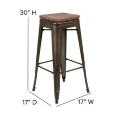 Flash Furniture 30" High Metal Indoor Bar Stool With Wood Seat - Stackable Set Of 4 17 Flash Furniture 30" High Metal Indoor Bar Stool With Wood Seat - Stackable Set Of 4 -Flash Furniture Sale Store GUEST 9518949f 097b 49a9 be6f 8222c07f8197