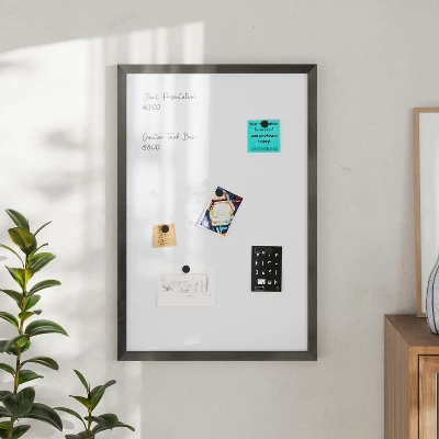 Flash Furniture Bristol Wall Mount White Board with Black Pine Frame and Accessories 1 Flash Furniture Bristol Wall Mount White Board with Black Pine Frame and Accessories