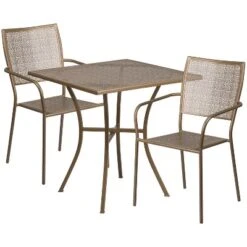 Flash Furniture Oia Commercial Grade 28" Square Steel Indoor-Outdoor Patio Set with 2 Chairs -Flash Furniture Sale Store GUEST 9671cbe7 4ac1 41fa 8fe6 312bd2401823