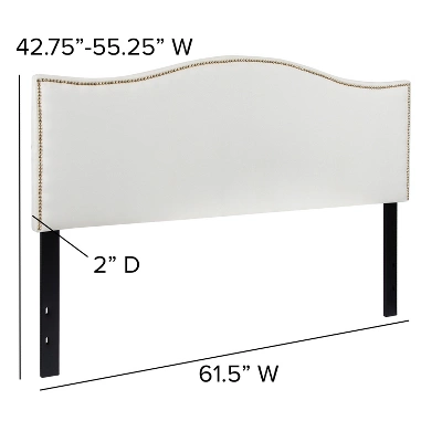 Flash Furniture Lexington Arched Upholstered Headboard with Accent Nail Trim 6 Flash Furniture Lexington Arched Upholstered Headboard with Accent Nail Trim - Image 6