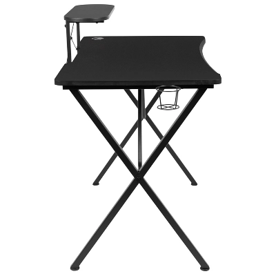 Flash Furniture Ergonomic Gaming Desk with Monitor Stand and Headphone Hook 11 Flash Furniture Ergonomic Gaming Desk with Monitor Stand and Headphone Hook - Image 11