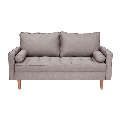 Flash Furniture Hudson Mid-Century Modern Loveseat Sofa with Solid Wood Legs 10 Flash Furniture Hudson Mid-Century Modern Loveseat Sofa with Solid Wood Legs - Image 10