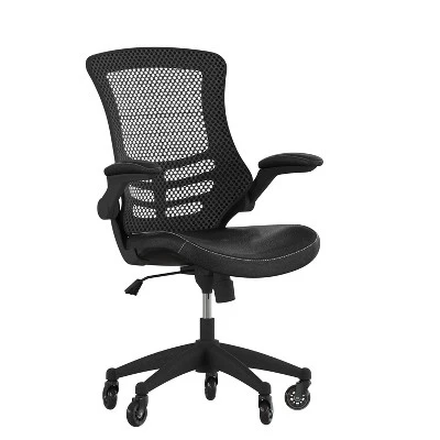 Flash Furniture Kelista Mid-Back Ergonomic Office Chair with Flip-Up Arms 9 Flash Furniture Kelista Mid-Back Ergonomic Office Chair with Flip-Up Arms - Image 9
