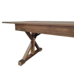 Flash Furniture HERCULES 9' X 40" Rectangular Solid Pine Folding Farm Table with X Legs -Flash Furniture Sale Store GUEST 992bdd81 9ebb 466d a3d0 d278a1fc3f22