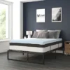 Flash Furniture 14 Inch Metal Platform Bed Frame with 12 Inch Mattress & 3 Inch Topper