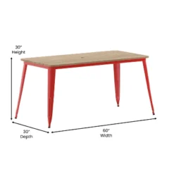 Flash Furniture Declan 30" x 60" Commercial Indoor/Outdoor Dining Table -Flash Furniture Sale Store GUEST 9e90cf99 9b08 4079 9a9f b5605fae9f73