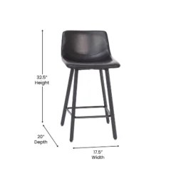 Flash Furniture Caleb Modern Armless 24 Inch Counter Height Stools, Set of 2 -Flash Furniture Sale Store GUEST 9f63fdf2 f417 46f2 b505 a31c3d2d679d