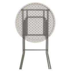 Flash Furniture 2.63' Round Granite White Plastic Bar Height Folding Table -Flash Furniture Sale Store GUEST 9f8847b2 2c4c 49e2 9d46 60c0d66caf7a
