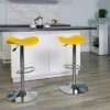 Flash Furniture Contemporary Vinyl Adjustable Height Barstool With Wavy Seat And Chrome Base